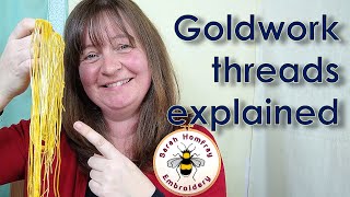 Goldwork embroidery threads and metals explained [upl. by Harwell823]