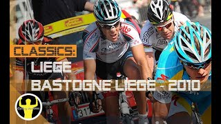 Liege Bastogne Liege 2010  highlights  Contador Gilbert Valverde Schleck Evans Vinokourov [upl. by Aleen]