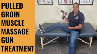 How To Use A Massage Gun To Help Free A Pulled Groin Muscle [upl. by Liatnahs361]