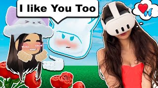 I FINALLY Told My Crush I LIKE Him ❤️ Roblox Vr Hands [upl. by Einnej]