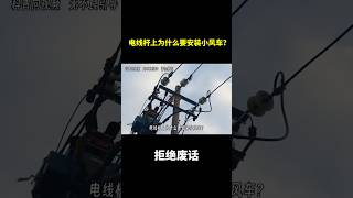 电线杆上为什么要安装小风车？ 冷知识 涨知识 [upl. by Nnaeiram]