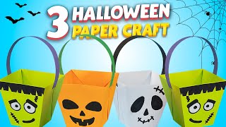 CREATE HALLOWEEN DECOR 3 FUN DIY PAPER CRAFTS [upl. by Brucie610]