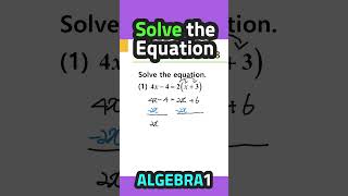 Solving Equations Made Simple  Algebra Walkthrough algebra1 algebrlesson math [upl. by Ezarra276]