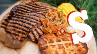 BBQ COLA STEAK RECIPE  Sorted Food [upl. by Kruter]