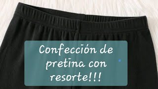 Cofeccion de resorteelastico en cintura sewing [upl. by Erbes]