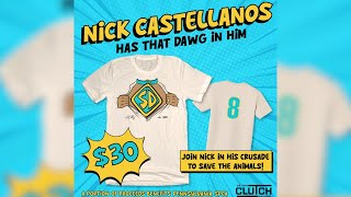 Nick Castellanos Selling ScoobyDoo Super Hero TShirts Benefitting SPCA [upl. by Nwahsir289]