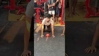 Push up competition in gym 😰😂🔥 Wait till end shorts funwithsiblings [upl. by Samara]