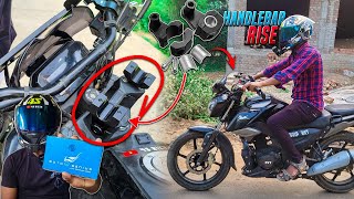 Universal Handlebar Riser For Bike 🏍 Installation Tvs Raider Handlebar Riser [upl. by Sheffie]