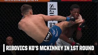 Esteban Ribovics HEADKICK KO on Terrance McKinney at UFCStLouis  ESPN MMA [upl. by Yde]