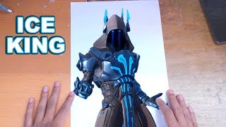 FORTNITE Drawing THE ICE KING  How to Draw ICE KING  StepbyStep Tutorial  Fortnite Season 7 [upl. by Steele940]