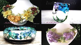 Creazioni con la resina epossidica ed ortensie gioielli in resina con fiori resin art jewelry [upl. by Smiga]