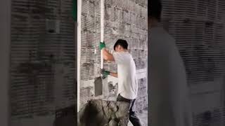 Construction process of wall mounted slurry texture [upl. by Jermyn226]