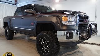 2015 GMC Sierra SLT Lifted Southern Comfort Black Widow Walkaround Tour [upl. by Mateo]