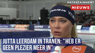 Jutta Leerdam in tranen Geen plezier meer in schaatsen [upl. by Vinia]