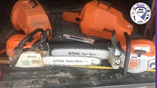 147 Stihl MS290 and MS271 Chainsaw Cold Start [upl. by Rodablas]