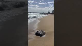 Badalona beach 🏝️ music relaxing love beach barcelonatourism travel plazadeespana [upl. by Salokkin]