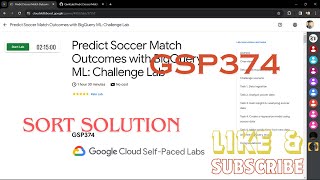 Predict Soccer Match Outcomes with BigQuery ML Challenge Lab  GSP374  arcade  googlearcade [upl. by Burkhardt]