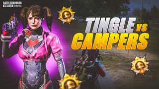 TINGLE VS CAMPERS  BEST SQUAD WIPES  BGMI  TINGLE OP [upl. by Atneciv]