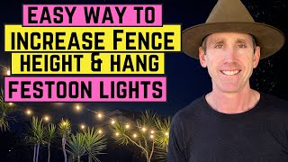 How To Hang Festoon Lights On Fence [upl. by Narahs783]