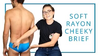 Sexy Mens Underwear The Soft Rayon Cheeky Briefs From Body Aware [upl. by Khudari]