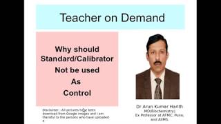 Why can we not use standards as controls [upl. by Enhpad]