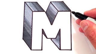 How to Draw the Letter M in 3D [upl. by Esilehs638]