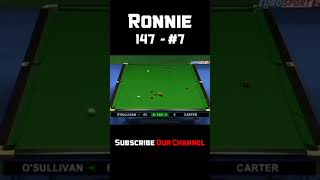 Ronnie OSullivan  Snooker Maximum Breaks 147 07 snooker billiards snookermoments [upl. by Ydasahc]