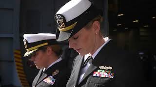 BURIAL at SEA for Ltjg Marc RockwellPate aboard USS Ronald Reagan [upl. by Aehr613]