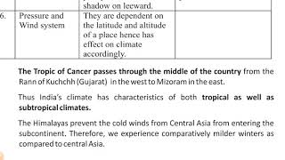 Class 9 Geography Chapter 4 Climate notes Part 3  Pressure and Winds [upl. by Chimene]