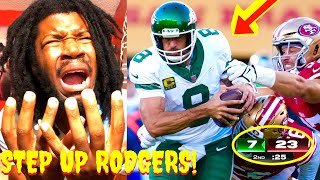 49ERS SPOILING AARON RODGERS RETURN 49ERS VS JETS HIGHLIGHTS REACTION 2024 WEEK 1 [upl. by Yessydo547]