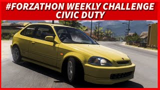 FH5 Forzathon Weekly Challenge CIVIC DUTY [upl. by Firahs]