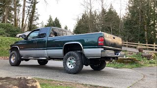 2002 Dodge Ram 2500 Cummins Straight Pipe Exhaust Muffler and Resonator Delete [upl. by Leamse]