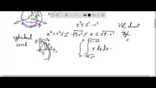 Set up triple integrals for the volume of the sphere ρ2 in a spherical b cylindrical and … [upl. by Nager592]