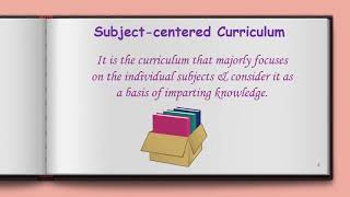 Subjectcentered Curriculum [upl. by Swor886]