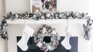 DIY Christmas Flocked Garland  Winter Wonderland [upl. by Bearnard535]