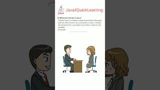 What are Literals in Java java literals datatypesinjava interviewquestions java4quicklearning [upl. by Edialeda962]