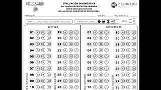 Hojas de respuestas Evaluación diagnóstica 20212022 [upl. by Ahsekat]