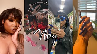 vlog attempting to do my own lashes amp finger waves nail app Vday studio amp cooking w bae more [upl. by Evvy224]