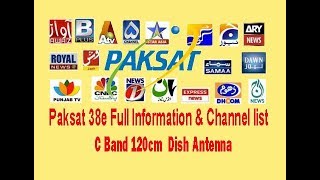 paksat 1R 38 east channel list c band quotLagwaye Free Dishquot [upl. by Enirak]