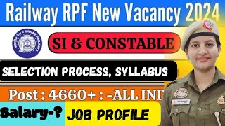 RPF SI amp constable full detail 👮‍♂️  Selection process  salary 💰 exam pattern [upl. by Ytsirk]