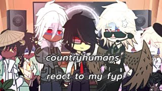 Countryhumans react my fyp  🇬🇧  Gacha PART 3 [upl. by Alihs]