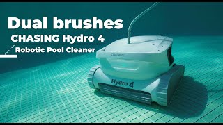 Dual brushes for thorough cleaning  CHASING Hydro 4 robotic pool cleaner [upl. by Wolfson]