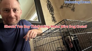 🐕🏠 Secure and Spacious DUMOS 42 Inch Large Double Door Dog Crate Unboxing Review [upl. by Etnud]