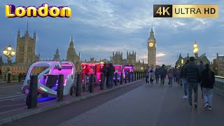 Discovering London After Sunset From London Eye to Centre Point 4K60 [upl. by Loyce]