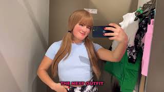 Try on Haul Transparent Clothes 2  Dressing room tryonSpring looks with Alisa 2 [upl. by Rolo]