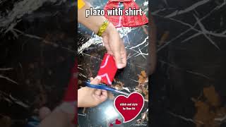 plazo with shirt making idea youtubeshorts sewingpatterns cuttingandstitching fashion shorts [upl. by Brost]