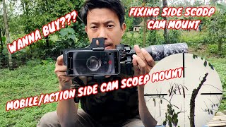 Review of side scope camera mount for both mobile amp action camera 2022Guiding how to install [upl. by Ardnua]