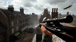 Hell Let Loose  Urban Sniper Team The MOST intense Carentan Battle from the City to the Outskirts [upl. by Mohammad]