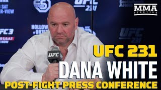 UFC 231 Dana White PostFight Press Conference – MMA Fighting [upl. by Akilam]