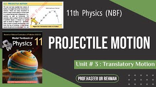 Projectile Motion  Physics Class 11 FBISE  NBF Book [upl. by Stefano]